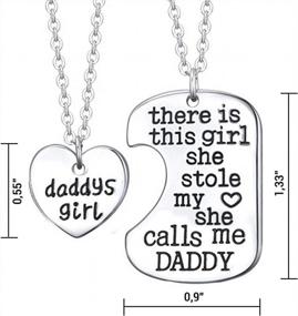 img 3 attached to Father-Daughter Necklace Set - Luvalti Daddy'S Girl Heart Pendant - Ideal For Strengthening Family Bonds
