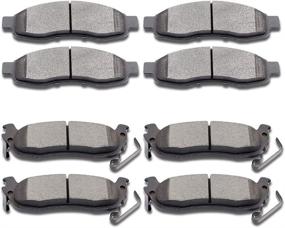 img 4 attached to 🚗 SCITOO Ceramic Brake Pads Set Compatible with 2004-2005 Infiniti QX56, 2005-2006 Nissan Armada, 2004-2007 Nissan Titan