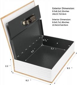 img 1 attached to Metal Lock Box Combination Safe With Secret Hidden Compartment - 9.5" X 6.2" X 2.2", KYODOLED Diversion Book Safe For Money, Collection Items - Rome Design
