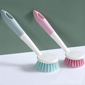 img 4 attached to 🧽 Multi-purpose Dish Brush: Sturdy Bristles for Pot Pan Sink Cleaning, Dish Washing and Scrubbing - Kitchen Essential