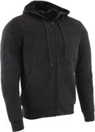 🧥 ce approved armored hoodie for men - performance standard mpm1788 in black by milwaukee leather logo