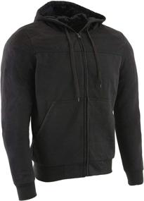 img 4 attached to 🧥 CE Approved Armored Hoodie for Men - Performance Standard MPM1788 in Black by Milwaukee Leather