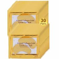 30 pairs gold eye mask collagen under eye patches for dark circles, wrinkles, fine lines, and puffiness - moisturizing anti-aging eye gel pads for women and men logo