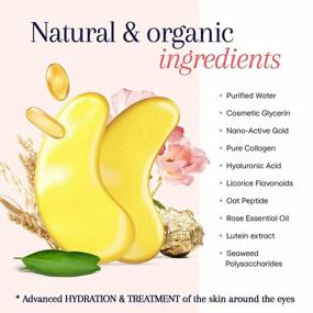 img 2 attached to 30 Pairs Gold Eye Mask Collagen Under Eye Patches For Dark Circles, Wrinkles, Fine Lines, And Puffiness - Moisturizing Anti-Aging Eye Gel Pads For Women And Men
