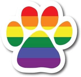 img 3 attached to 🏳️ LGBT Pawprint Magnetic Car Decal by Magnet Me Up - Enhancing Visibility and Style