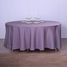 img 3 attached to Stylish And Affordable Round Table Linens For Special Occasions - Order Efavormart'S Wholesale Polyester Tablecloth In Violet Amethyst Today!