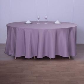 img 1 attached to Stylish And Affordable Round Table Linens For Special Occasions - Order Efavormart'S Wholesale Polyester Tablecloth In Violet Amethyst Today!