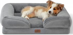 img 4 attached to Premium Orthopedic Dog Bed - Waterproof, Removable Cover, Nonskid Bottom - Perfect For Medium-Sized Dogs From BEDSURE