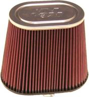 🔍 k&n universal clamp-on air filter: high performance, premium, washable - flange: 4x1.5in, height: 7.5in, shape: oval straight, rf-1040 logo