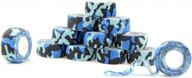 mueuss vet wrap pet first aid tape waterproof self adherent cohesive bandage for dogs cats horses breathable non-woven elastic self adhesive sport tape for knee ankle (1inch 12rolls blue camo) logo