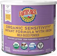 earth's best organic low lactose sensitivity infant 🌍 formula with iron, omega-3 dha, omega-6 ara | 21 oz logo