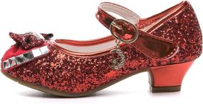 img 3 attached to 👠 Flats for Girls - Je Gou Wedding Bridesmaids Glitter Princess Shoes