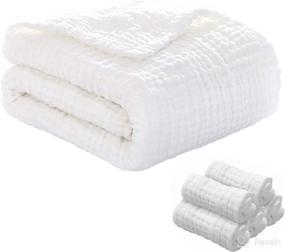 img 4 attached to Baby Towels Muslin Washcloths Set Baby Care for Bathing
