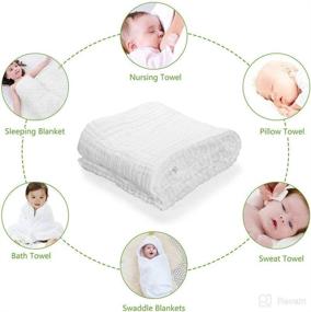 img 1 attached to Baby Towels Muslin Washcloths Set Baby Care for Bathing