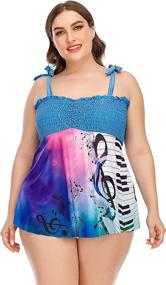 img 3 attached to Opocos Swimsuits Monokini Bathing Swimwear Women's Clothing ~ Swimsuits & Cover Ups