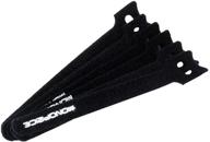 🔗 monoprice 6-inch black hook & loop cable ties - 100 pack логотип