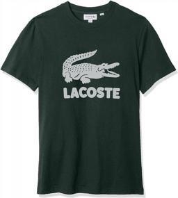 img 4 attached to Lacoste Men's Clothing: Flocked Graphic Sleeve T-Shirt