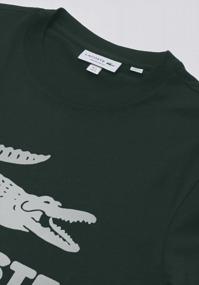 img 2 attached to Lacoste Men's Clothing: Flocked Graphic Sleeve T-Shirt