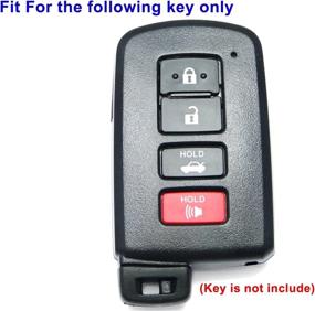 img 3 attached to Protective Smart Key Fob Case Cover for Toyota Highlander 🔑 Avalon Camry Corolla RAV4 - 2Pcs Coolbestda Keyless Entry Holder Skin Jacket