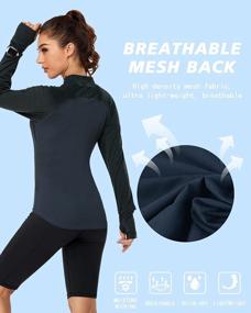 img 3 attached to Meegsking Women'S Long Sleeve Workout Tops Quick Dry Athletic Sports Running Hiking T-Shirts