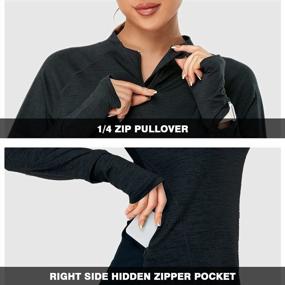 img 1 attached to Meegsking Women'S Long Sleeve Workout Tops Quick Dry Athletic Sports Running Hiking T-Shirts