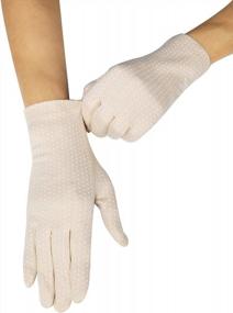 img 3 attached to 🧤 Lovful Women's Sunscreen Gloves: Lightweight Cotton Touch Screen Driving Gloves with UV Sun Protection