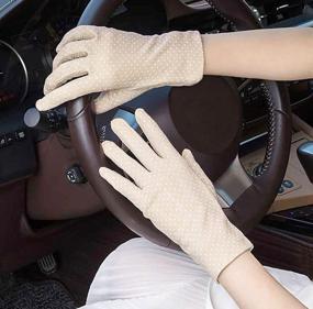 img 2 attached to 🧤 Lovful Women's Sunscreen Gloves: Lightweight Cotton Touch Screen Driving Gloves with UV Sun Protection