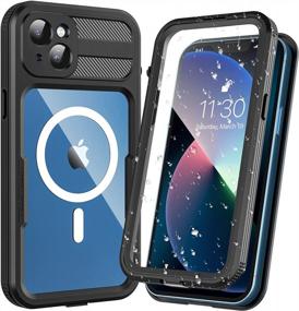 img 4 attached to Protect Your IPhone 14 Plus: Waterproof, Shockproof, Magnetic, Dustproof Case With Built-In Screen Protector And Camera Lens – Clear Sound Quality And Convenient Strap Included!
