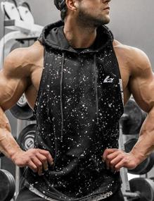 img 1 attached to Men'S Sleeveless Gym Hoodie Sweatshirt For Bodybuilding Workouts - PAIZH