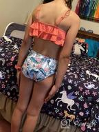 img 1 attached to Girls Floral Ruffle Flounce Two Piece Swimsuits By SHEKINI review by Juana Hynes