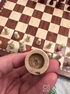 img 1 attached to Magnetic 15" Wooden Chess Set For Kids & Adults | Handcraft Travel Board W/ Piece Storage review by Matt Minette