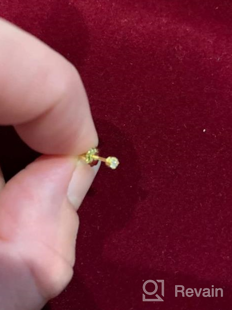 img 1 attached to 💎 Rose Gold Diamond Stud Earrings - Authentic 14K Gold, 0.06 ct t.w. - Perfect Gift for Women, Girls, Teens & Kids - With Gift Box & Authenticity Cards review by Terrance Haralson