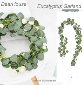 img 3 attached to 2PCS Faux Silk Eucalyptus Garlands - Artificial Greenery Vines For Wedding Backdrop, Wall Decor And Flower Arrangements