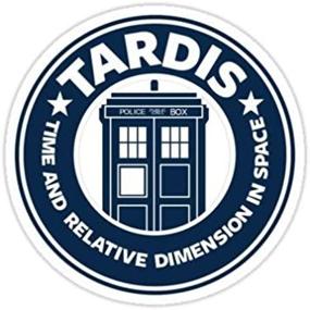 img 1 attached to 🚀 Doctor Who TARDIS Coffee Sticker - Premium Bumper Window Decal - Chili Print Graphic - Dr. Who Sticker