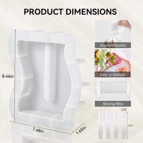 img 3 attached to DIY Wave Shaped Resin Epoxy Molds With 4 Test Tubes For Plant Propagation Station & Home Decoration - ISSEVE Large Vase Mold