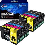 🖨️ uniwork remanufactured ink cartridge replacement for epson 220xl – compatible with workforce wf-2750, wf-2760, wf-2630, wf-2650, wf-2660, xp-320, xp-420 printers - 10 pack (4 black, 2 cyan, 2 magenta, 2 yellow) logo