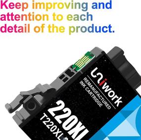 img 2 attached to 🖨️ Uniwork Remanufactured Ink Cartridge Replacement for Epson 220XL – Compatible with WorkForce WF-2750, WF-2760, WF-2630, WF-2650, WF-2660, XP-320, XP-420 Printers - 10 Pack (4 Black, 2 Cyan, 2 Magenta, 2 Yellow)