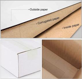 img 2 attached to Упаковка из 25 картонных коробок из гофрированного картона Calenzana белого цвета, 12X9X4 дюймов для эффективной отправки, упаковки и хранения