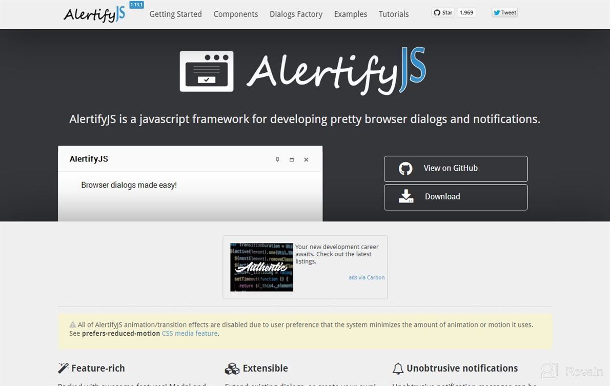 img 1 attached to Alertify Js review by Norman Costello