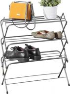 organize your footwear with zenree's 4 tier folding shoe rack - perfect for small spaces and dorm rooms! logo