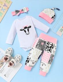 img 3 attached to Newborn Baby Boy Girl 3-Piece Outfit Set: Long Sleeve Romper, Pants, And Cute Hat By Itkidboy