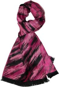 img 4 attached to Super Soft Cashmere-Feel Winter Scarf For Women & Men - Warm Fringed Plaid Tartan Check Wool Feel Shawl Wrap