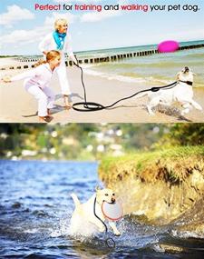 img 1 attached to 🐶 Hi-Kiss 20ft Extra Long Black Dog Training Leash - Ideal for Large, Medium and Small Dogs - Long Line Lead for Training, Play, Camping, Backyard - 20FT