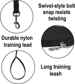 img 3 attached to 🐶 Hi-Kiss 20ft Extra Long Black Dog Training Leash - Ideal for Large, Medium and Small Dogs - Long Line Lead for Training, Play, Camping, Backyard - 20FT
