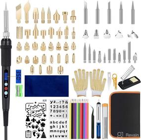 img 4 attached to Wood Burning Tool Kit for Beginners 106 PCS Pyrography Set with LCD Screen Temperature Control - Ideal Wood Burning Kit for Adults