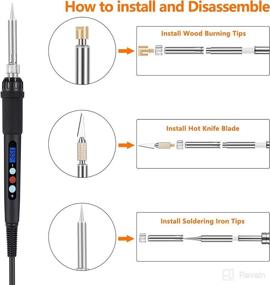 img 1 attached to Wood Burning Tool Kit for Beginners 106 PCS Pyrography Set with LCD Screen Temperature Control - Ideal Wood Burning Kit for Adults