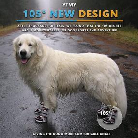 img 2 attached to 🐾 Waterproof and Non-Slip Dog Shoes with Reflective Strips - YTMY Running Dog Boots for Small, Medium, and Large Dogs. Ideal Paw Protectors for Summer Hot Ground and Winter Snowfield. Includes 4Pcs.