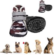 🐾 waterproof and non-slip dog shoes with reflective strips - ytmy running dog boots for small, medium, and large dogs. ideal paw protectors for summer hot ground and winter snowfield. includes 4pcs. логотип