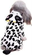 coppthinktu cow style hoodie - adorable 🐄 halloween dog costume with comfortable jumpsuit for small dogs логотип