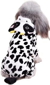 img 4 attached to Coppthinktu Cow Style Hoodie - Adorable 🐄 Halloween Dog Costume with Comfortable Jumpsuit for Small Dogs